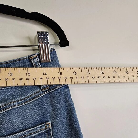 Rewash Brand Denim Shorts High Rise Distressed Button Fly Shorts, 11/30 - Picture 3 of 9